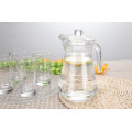 glass water jug set with lid pouring jug